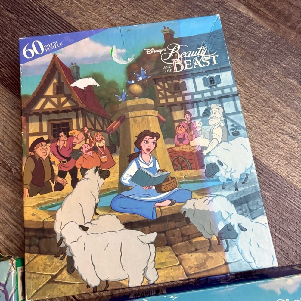Beauty and the Beast Puzzle Set - Multicolor lot of 3 vintage 90s - Picture 3 of 4